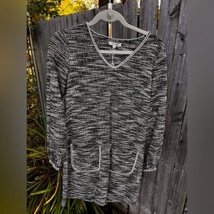 MAX STUDIO Women’s Black & White Long Sleeve Dress